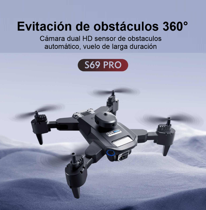 Dron con Cámara, Wifi y Sensor de Obstáculos S69