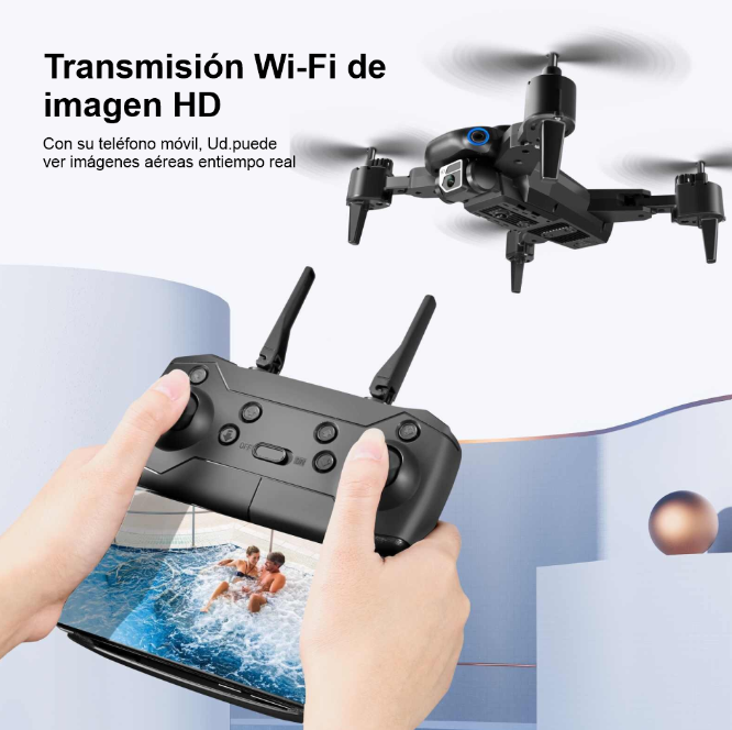 Dron con Cámara, Wifi y Sensor de Obstáculos S69