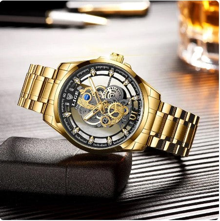 Relojes Pulsera Cuarzo Esqueleto Dorado Hombre, Opción Ideal Regalos, Mejores Ofertas Diarias Hoy