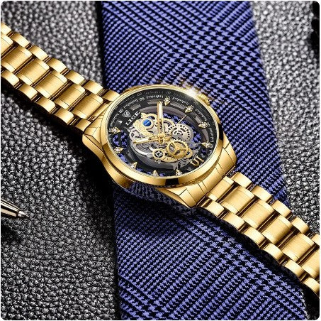 Reloj de pulsera de cuarzo con esqueleto para Hombre