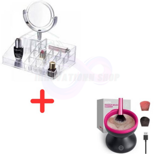 Organizador de Maquillaje+ Máquina Lavabrochas