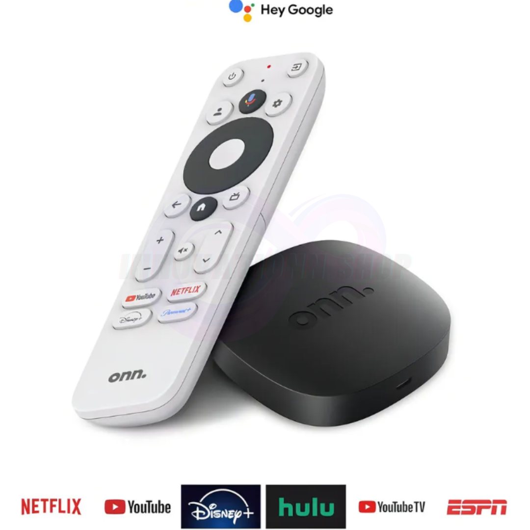 TV Box Onn Watch 4K UHD Streaming Google TV