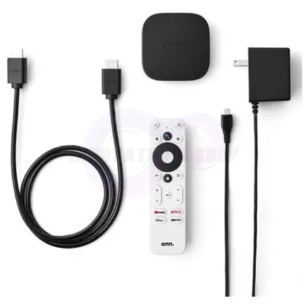 TV Box Onn Watch 4K UHD Streaming Google TV
