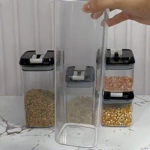 Set De 7 Contenedores Herméticos De Plástico para Cocina Despensa